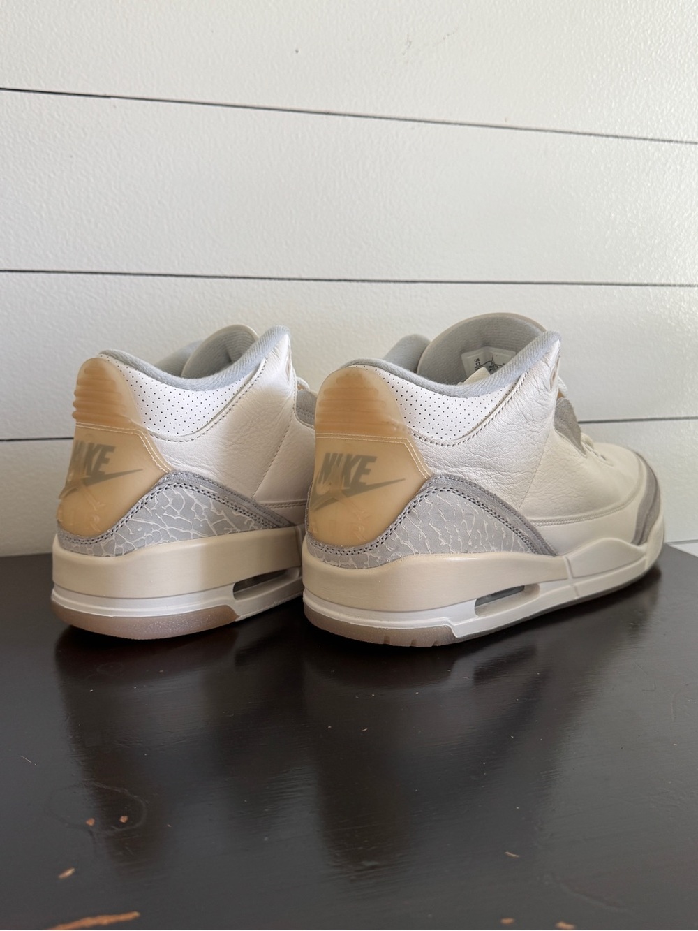 Jordan 3 White and Grey Retro Basketball Sneakers Retro Craft (Brand New) - Picture 2 of 7